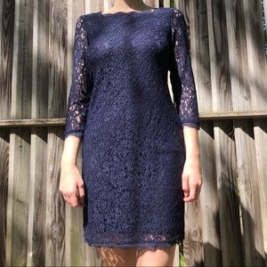 Lace Navy Dress